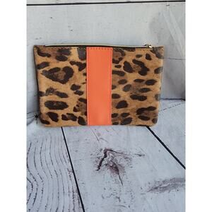 Ipsy Glam Bag November 2022 makeup bag only Leopard Print w/ Orange Strip